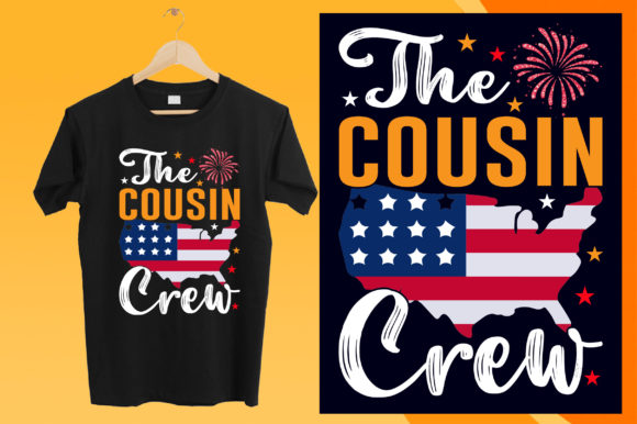 4th July Vector T-Shirt: The Cousin Crew Design