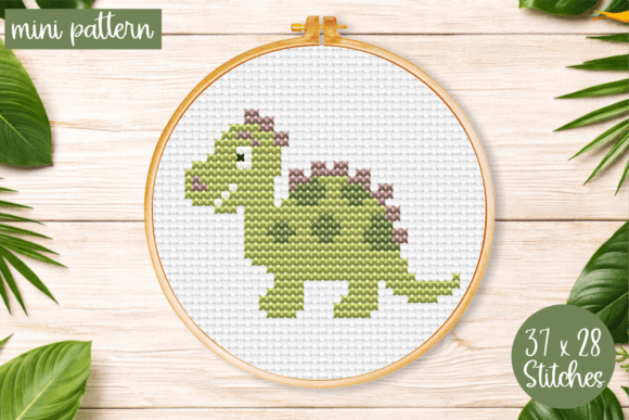 Baby Dino Cross Stitch Pattern: A Relaxing, Beginner-Friendly Design