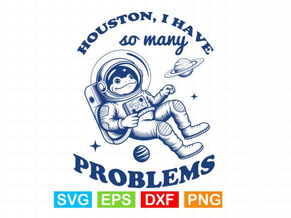Funny Frog Astronaut SVG Houston, I Have: A Cosmic Design Asset