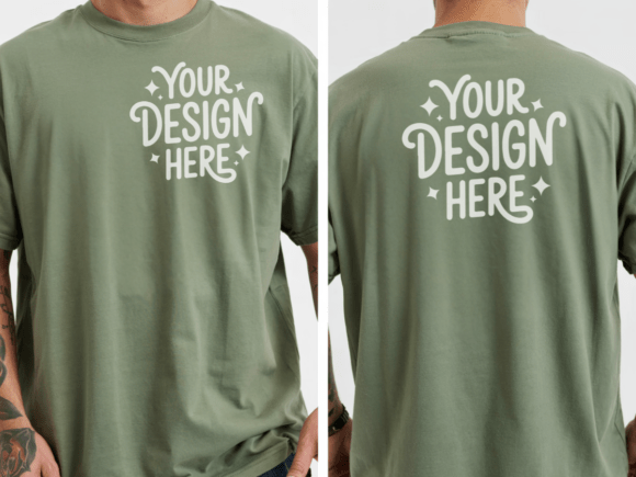 Gildan 5000 Front Back T-shirt Mockup: A Clean Canvas for Your Brand