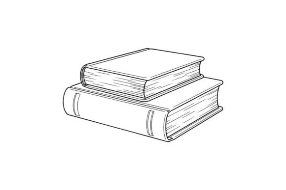 Line Art of Two Stacked Books: The Ultimate Creative Companion