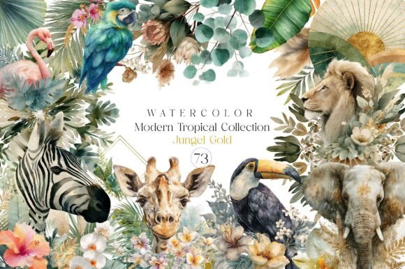 Modern Tropical Collection: Vibrant Design Assets for Every Project