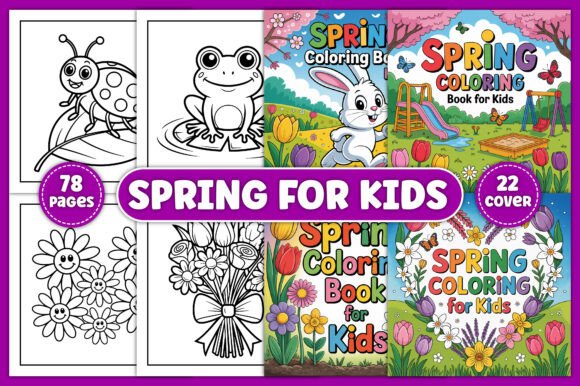 Spring Coloring Book for Kids β KDP Edition