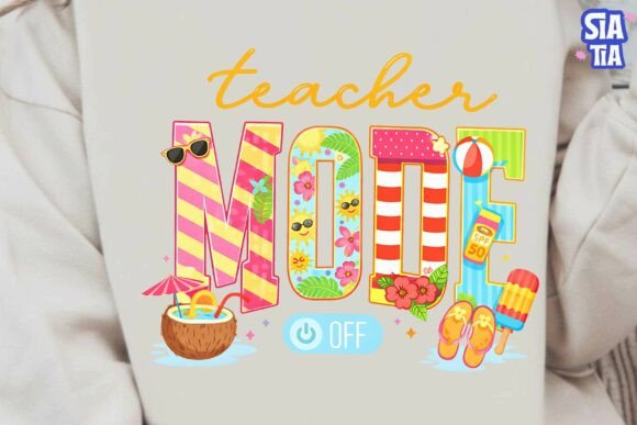 Teacher Mode off Summer Beach PNG: A Creative Asset for Designers