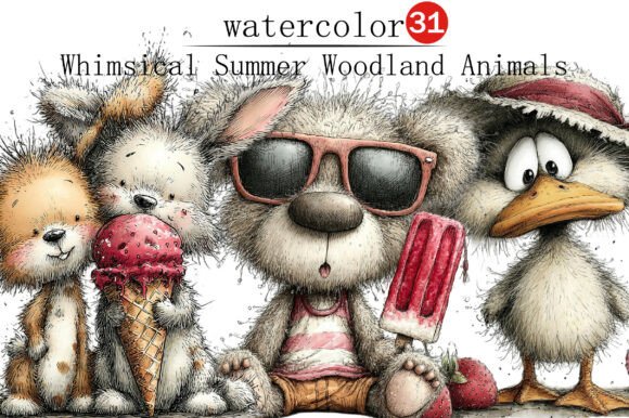 Whimsical Summer Woodland Animals Clipart: Your Creative Toolkit